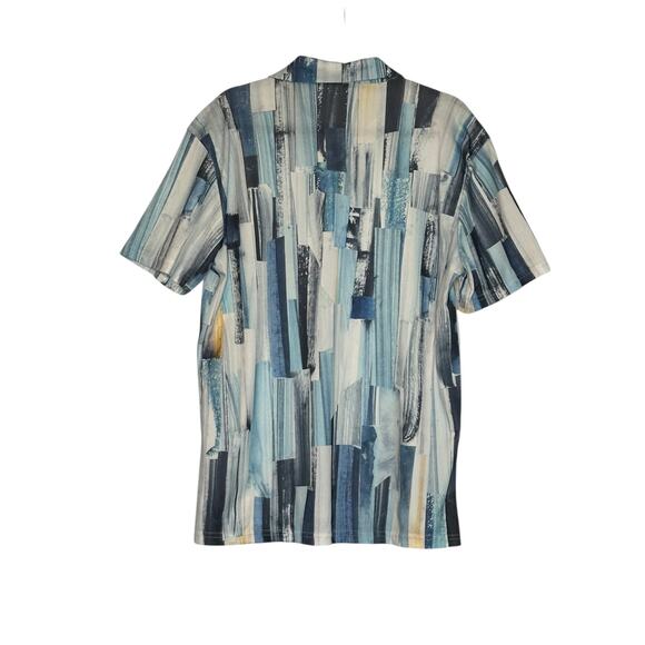 SportBull blue stripe short sleeves golf shirt size large - Picture 5 of 7